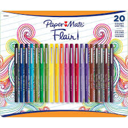 Paper Mate Flair Pens Assorted Colors Pack of 20