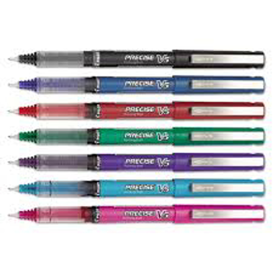 Pilot Precise V5 Roller Ball Stick Pen Needle Point Assorted Inks Extra Fine 7 Pens