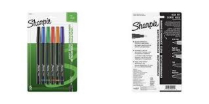 Sharpie Plastic Point Stick Permanent Water Resistant Pen Assorted Fine  6 Pens