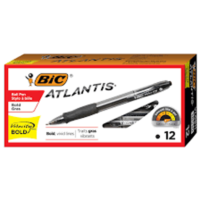 BIC Atlantis Velocity Bold Retractable Ball Pen, Bold Point (1.6mm),  Assorted Colors, 18 Count - Sam's Club