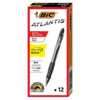 BIC Velocity Retractable Ballpoint Pen 1.6mm Bold Black 12 pk