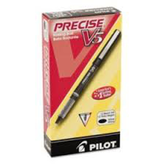 Pilot Precise V5 Roller Ball Stick Pen Needle Pt Black Ink 0.5mm Extra Fine Dozen
