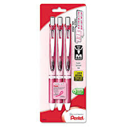 Pentel EnerGel RTX Roller Ball Retractable Gel Pen Black Ink Medium 3 per Pack