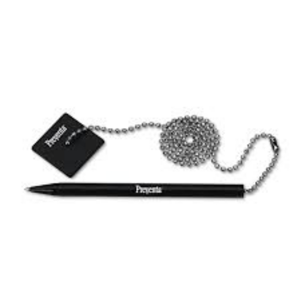 Iconex Preventa Stick Ballpoint Counter Pen Medium 1mm Black Ink Black Barrel