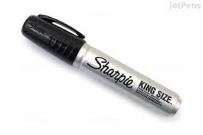 Sharpie King Size Marker with Chisel Tip 4 per Pack Blue Red Black