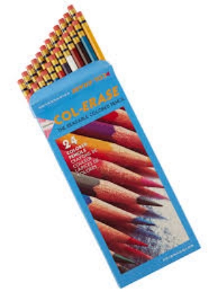 Prismacolor Col Erase Colored Woodcase Pencils with Eraser 24 Pencils