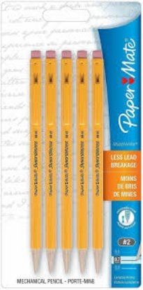 Paper Mate Sharpwriter Mechanical Pencil HB 0.7 mm Yellow Barrel 12 Per Box