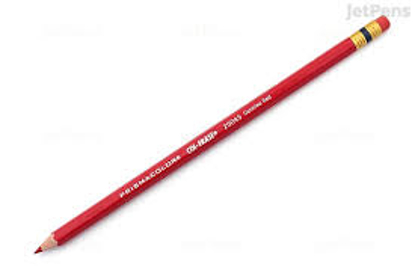 Prismacolor Col Erase Pencil with Eraser Carmine Red 12 Pencils