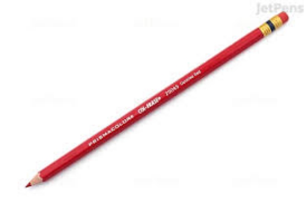 Prismacolor Col Erase Pencil with Eraser Carmine Red 12 Pencils