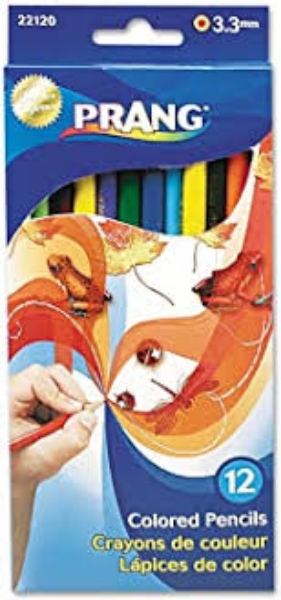Prang Colored Wood Pencil Set 3.3 mm Assorted Colors 12 Pencils by Prang