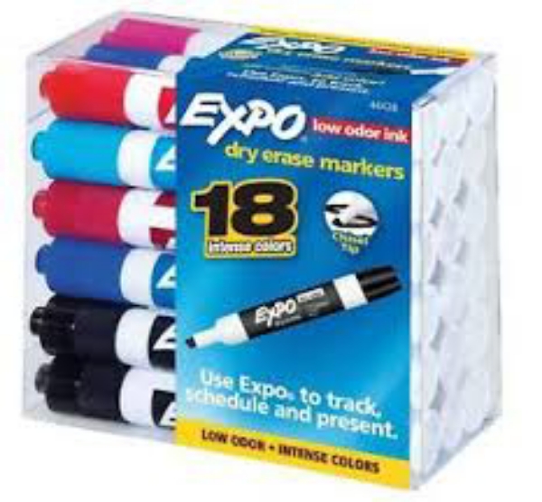 Expo Dry Erase Markers Assorted Colors Pack of 18