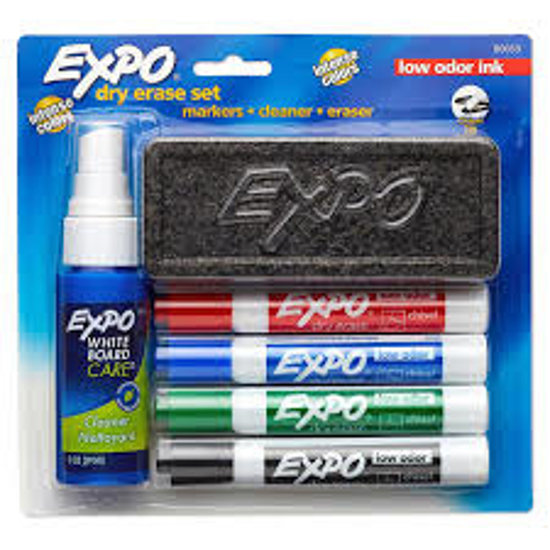 Expo Low Odor Dry Erase Marker Starter Set Assorted 4 per Pack