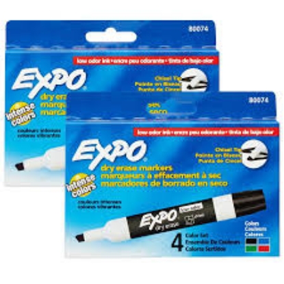 Expo Low Odor Dry Erase Marker Starter Set Assorted 4 per Pack
