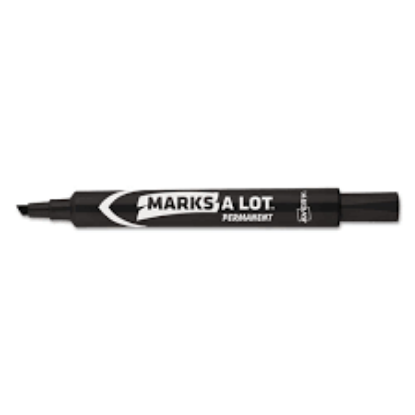 Avery MARKS A LOT Regular Desk Style Permanent Marker Broad Chisel Tip Black Dozen