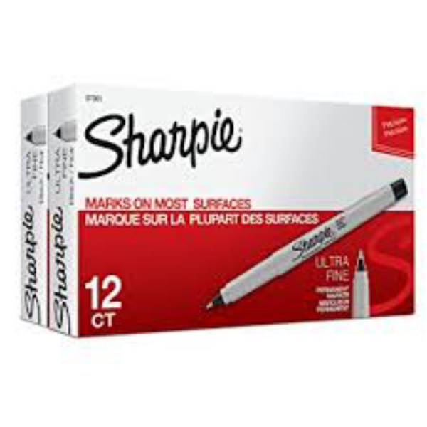Sharpie Ultra Fine Permanent Markers Black 24 Count