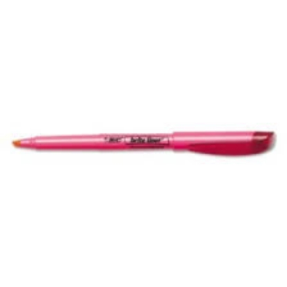 BIC Brite Liner Highlighter Chisel Tip Fluorescent Pink 12ct