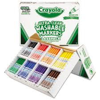 Crayola Washable Classpack Markers Broad Point Assorted 200 Box