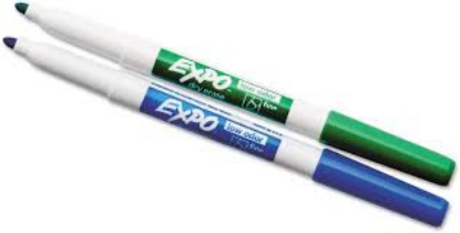 Expo Magnetic Clip Eraser with Markers Chisel Assorted 3 Markers per Pack