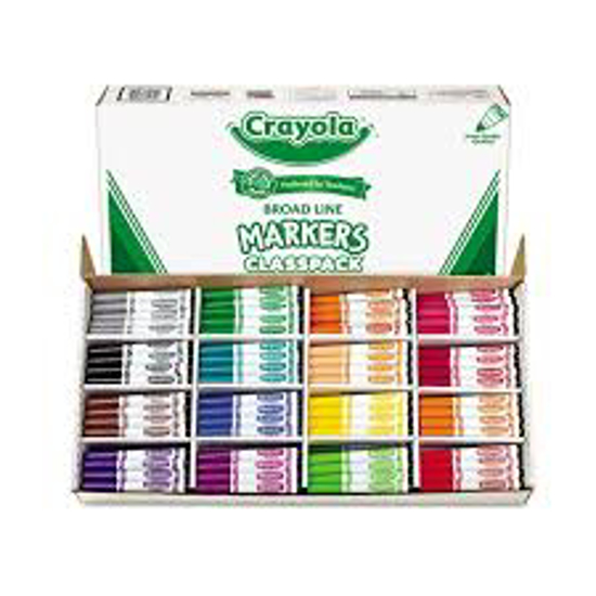 Crayola Non Washable Classpack Markers Broad Point 16 Classic Colors 16 pk 256 total