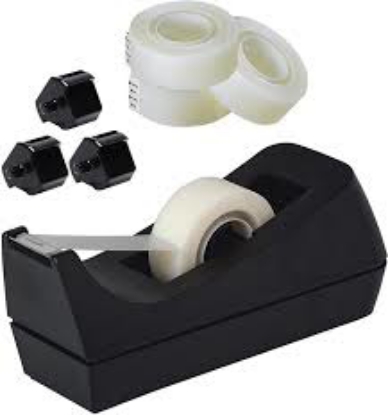 Scotch Desktop Tape Dispenser 1" Core Weighted Non Skid Base Black