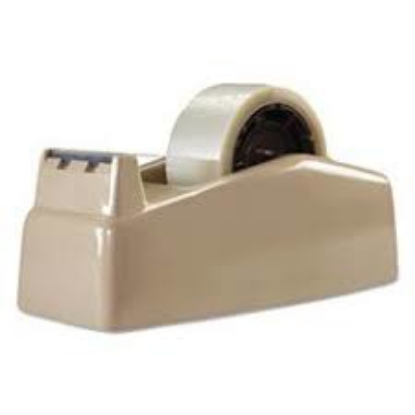 Scotch Heavy Duty Weighted Desktop Tape Dispenser 3" Core Plastic Putty Brown