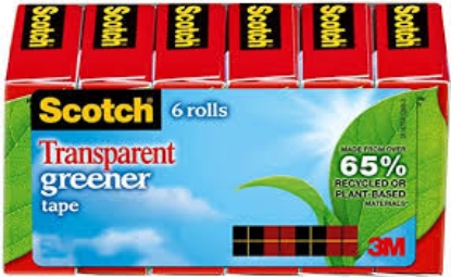 Scotch Greener Transparent Tape 3/4" x 900" 12 count