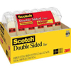 Scotch Permanent Double Sided Tape with Dispenser 1/2" x 500" Clear 6 ct