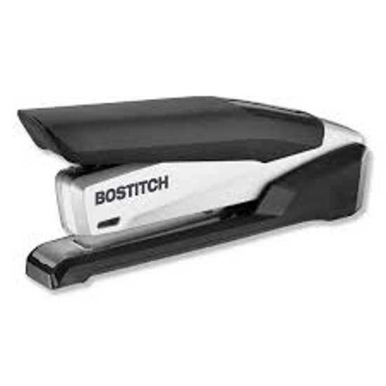 Bostitch InPower Spring Powered Premium Desktop Stapler 28 Sheet Capacity Black Silver