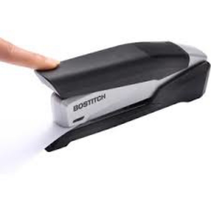 Bostitch InPower Spring Powered Premium Desktop Stapler 28 Sheet Capacity Black Silver