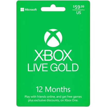 Xbox Live 12 Month $59.99