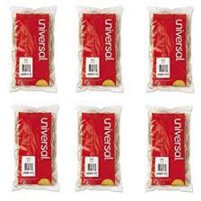 Universal Rubber Bands Size 117 0.06" Gauge Beige 1 lb Box 210 Pack