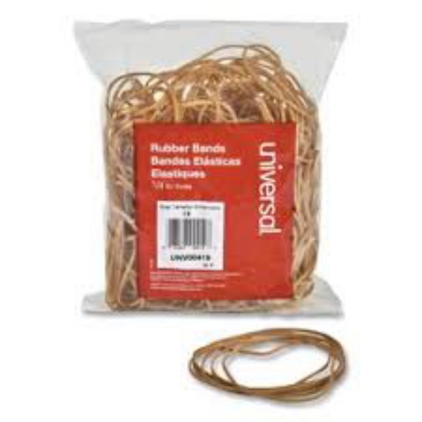 Universal Rubber Bands Size 33 0.04" Gauge Beige 1 lb Box 640 Pack
