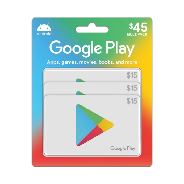 Google Play Gift Cards - 3 x $15