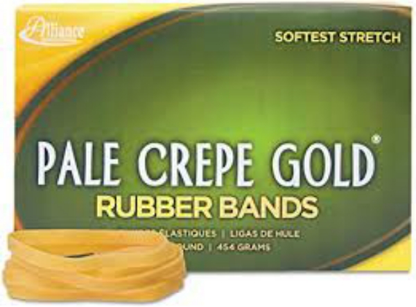 Alliance Pale Crepe Gold Rubber Bands
