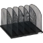 Safco 5 Section Horizontal Mesh Desk Organizers Black