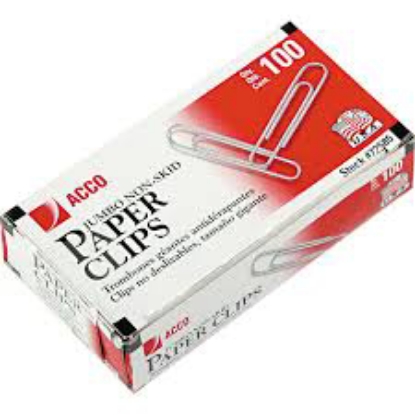 Acco Nonskid Paper Clips Jumbo 10 packs of 100