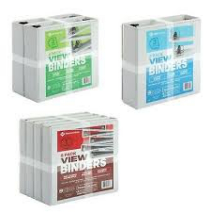 Member's Mark 2 D Ring View Binder White 4 pk