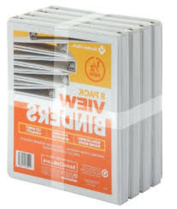 Member's Mark 1/2 Round Ring View Binder White 8 pk