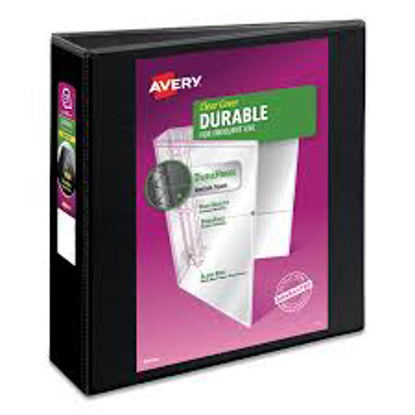 Avery Durable View Binder with DuraHinge and Slant Rings 3 Rings Black Various Sizes