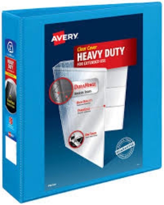 Avery Heavy Duty View Binder with DuraHinge and One Touch EZD Rings 3 Rings 1 Capacity 11 x 8.5 White