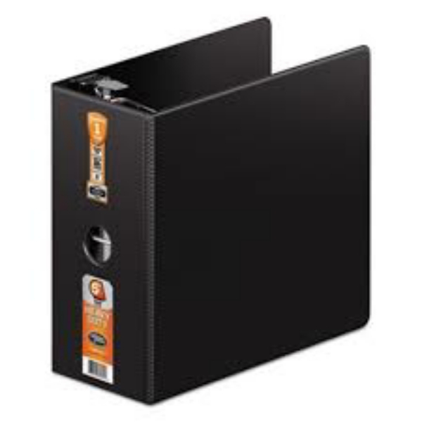 Wilson Jones Heavy Duty No Gap D Ring Binder With Label Holder 5 Capacity Black
