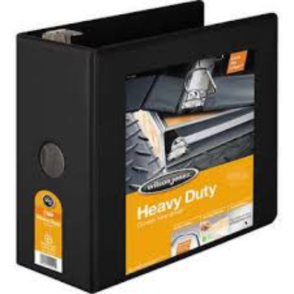 Wilson Jones Heavy Duty No Gap D Ring Binder With Label Holder 5 Capacity Black