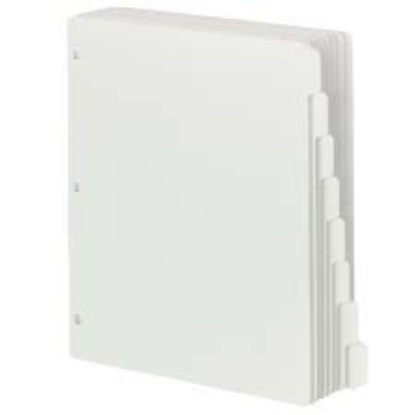 Smead Three Ring Binder Index Divider 5 Tab White