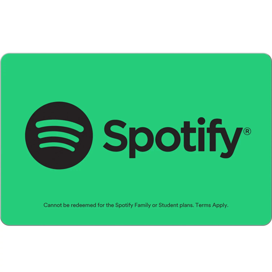 Spotify eGift Card Various Amounts Email Delivery