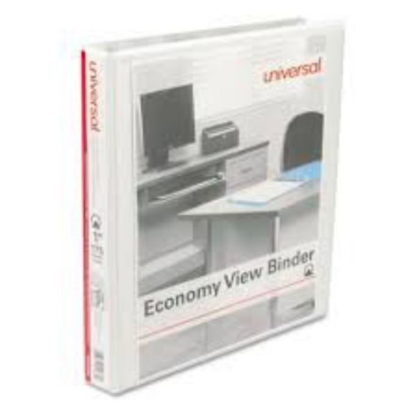 Universal Round Ring Economy View Binder 1 Capacity 12ct Choose a Color