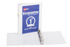 Avery Economy View Binder with Round Rings  3 Rings 1 Capacity 8.5 x 5.5 White