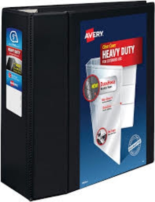 Avery Heavy Duty Non View Binder with DuraHinge and Locking One Touch EZD Rings 3 Rings 4 Capacity 11 x 8.5 Black