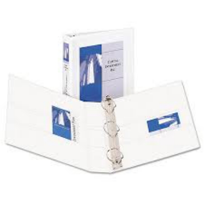 Avery Durable View Binder with DuraHinge and EZD Rings 3 Rings 2 Capacity 11 x 8.5 White