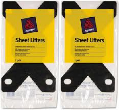 Avery Triangle Shaped Sheet Lifter for Three Ring Binder Black 2 Pack