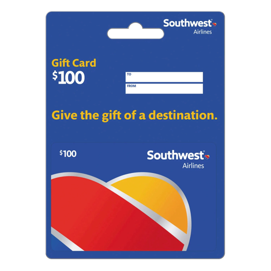 Southwest Airlines Gift Card Various Amounts